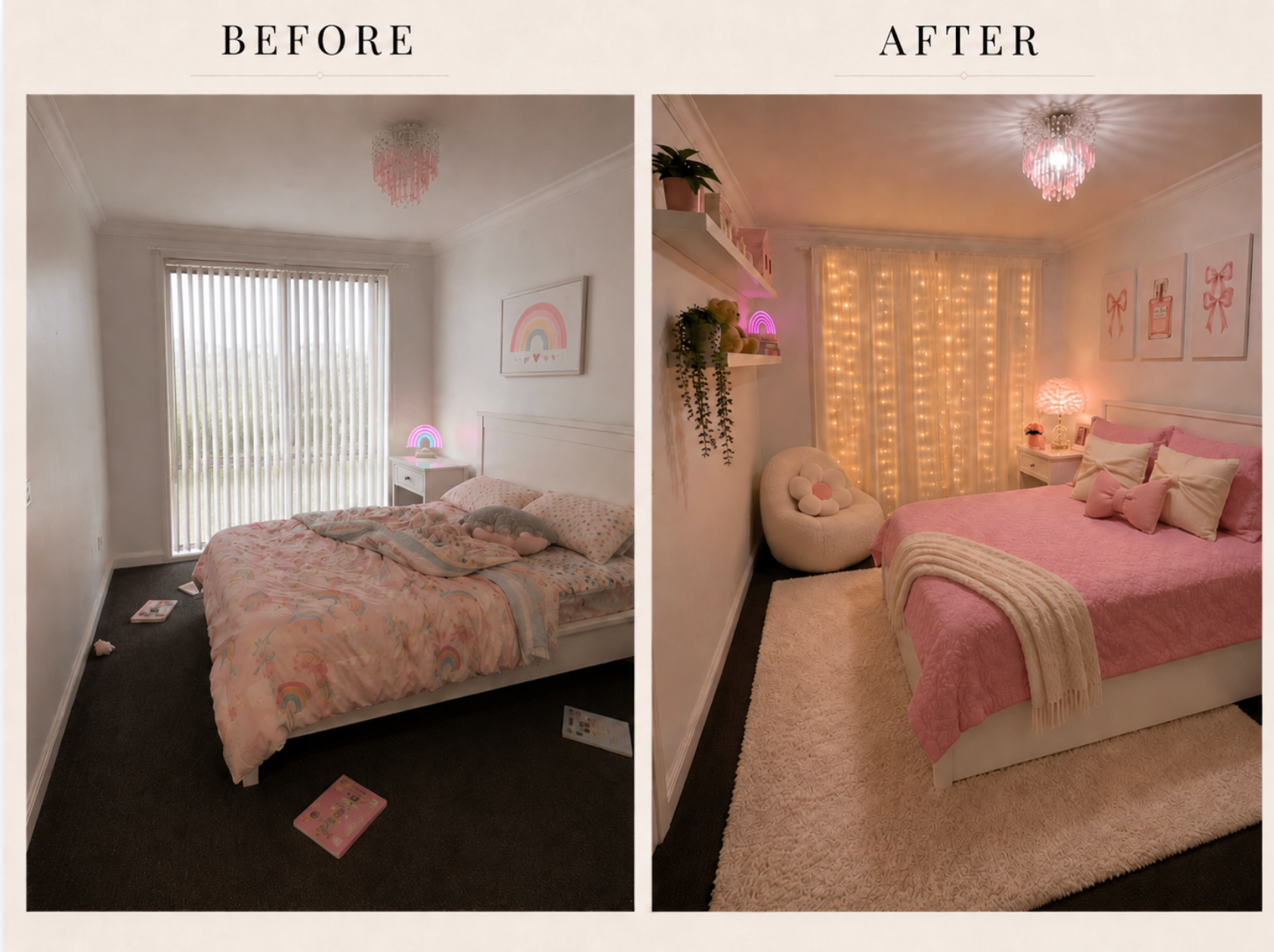 7 yo Bedroom - All Pink at Her Request